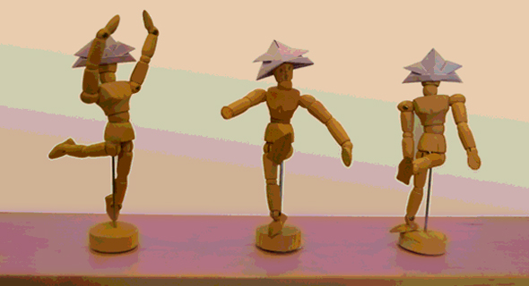 wooden model figures