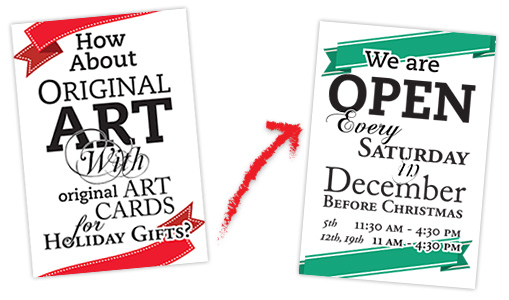 Creative Spirit Art Centre Open Saturdays in December, 4:30 to 11:30