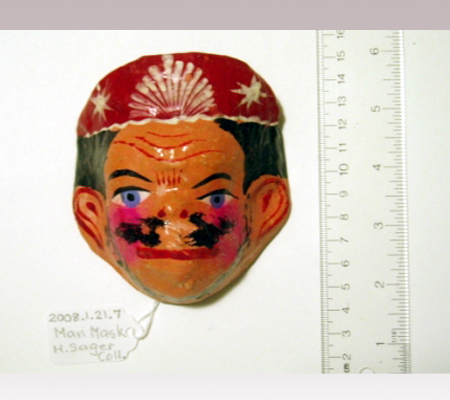 Hanni Sager, Small Mask, Man (pink hat)